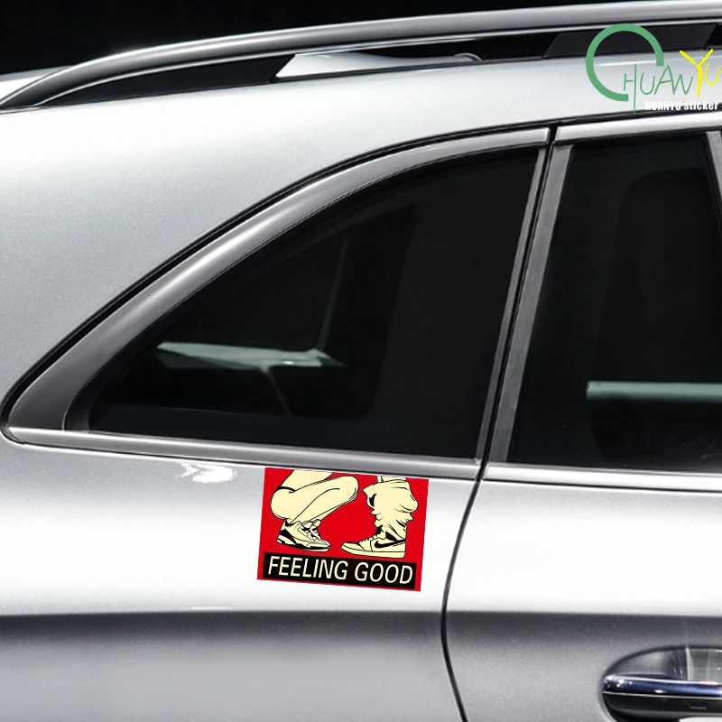 Fun cartoon car stickers creative FEELING GOOD reflective body motorcycle scratches masking decorative accessories