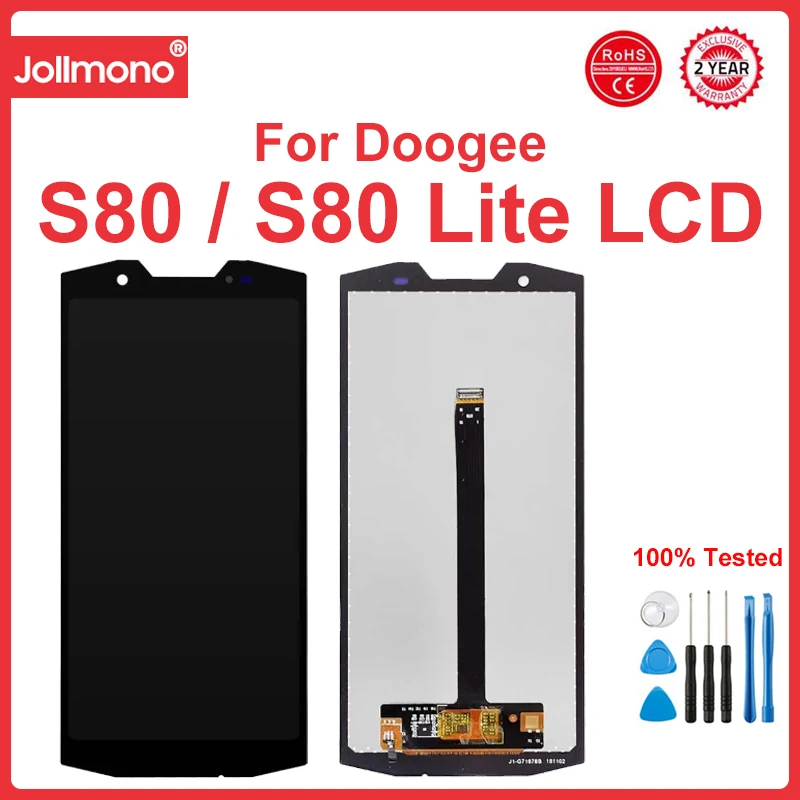 

5.99''For Doogee S80 LCD Display+Touch Screen Digitizer Assembly For Doogee S80 Lite S80Lite Mobile Phone Accessories With Tools