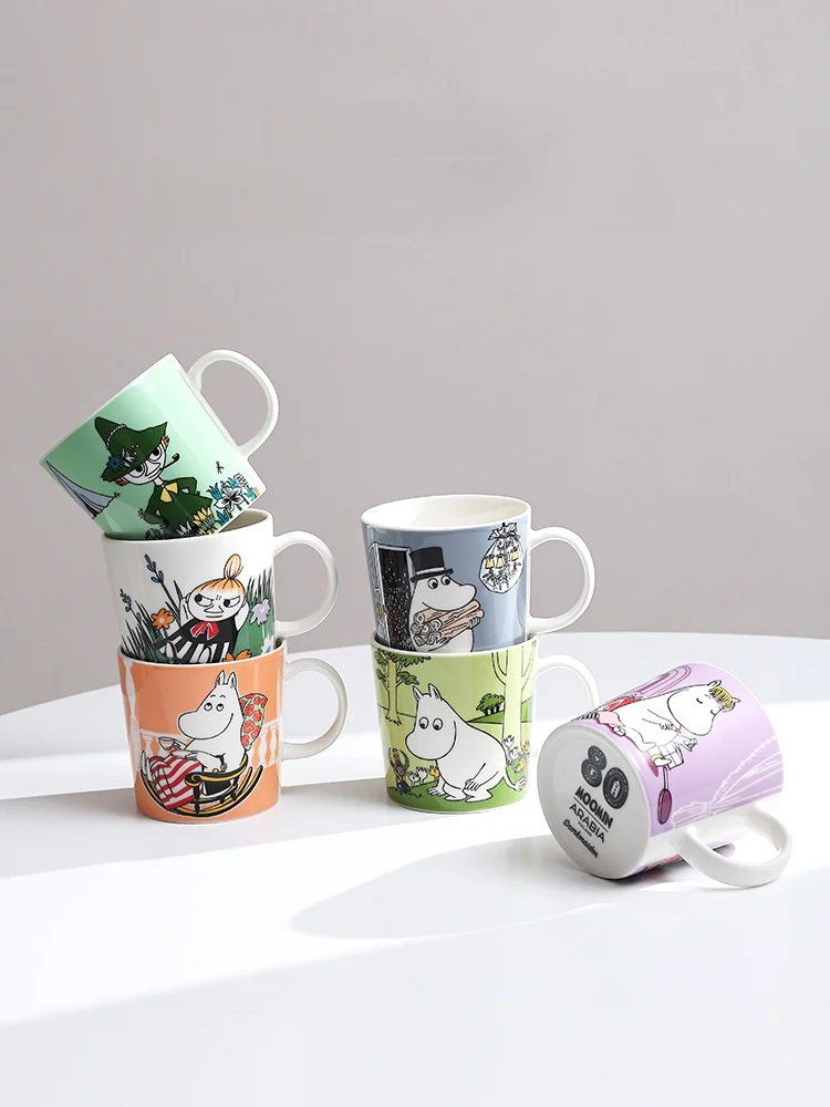 

Новые керамические кружки и чашки для воды New Arabia Obiyamming к 80-летию, подарки на день рождения, с мультяшным анимационным буквенным узором, столовая посуда