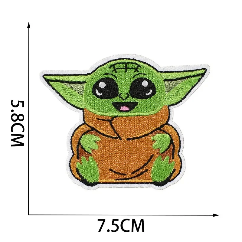 Star Wars Baby Yoda Cartoon Patch Embroidery Magic Patch Iron on Patches for Clothing Thermoadhesive Jacket Ironing Sew Stickers