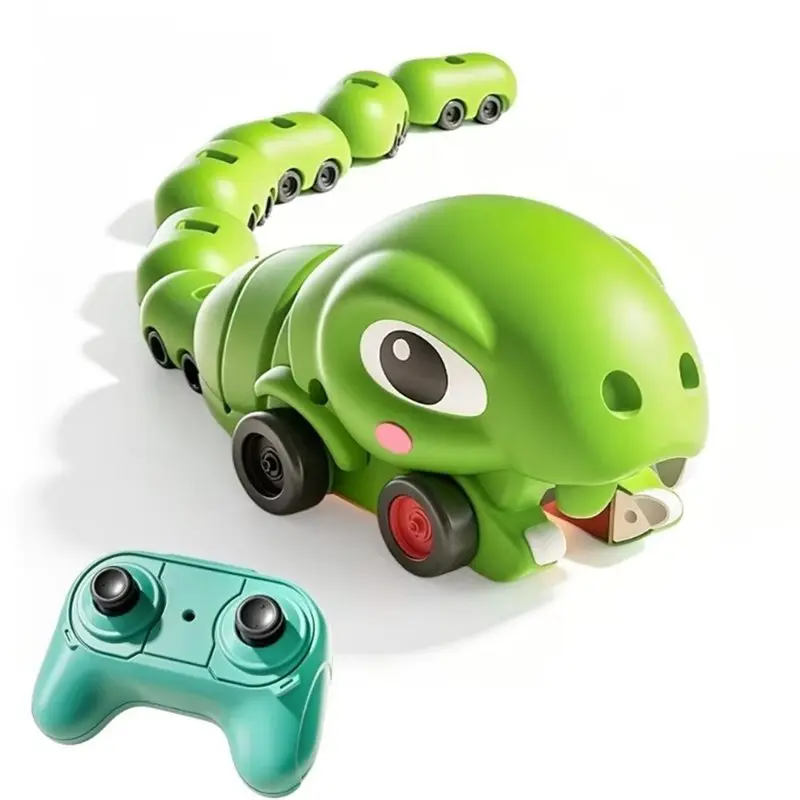 FBIL-Greedy Snake Remote-Controlled Magnetic-Electric Dinosaur Eater Interactive Double-Person Battle Car Green