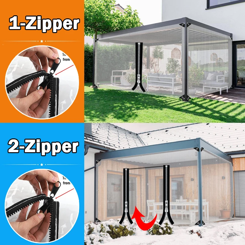 

Настроить открытый прозрачный брезент полиэтиленовая сетка непромокаемая ткань с застежкой-молнией патио беседка брезент занавеска легкий брезент на молнии