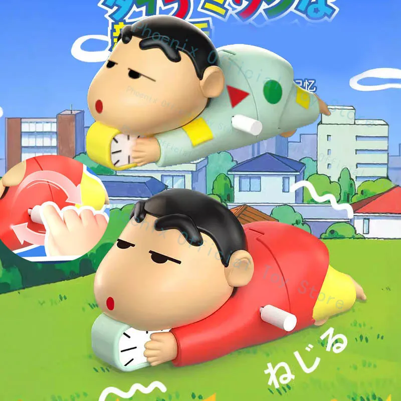 NEW Crayon Shinchan Wind-up Toy Anime Shin Chan Dynamic New Life Series Action Figure Cute Clockwork Model Kids Christmas Gift