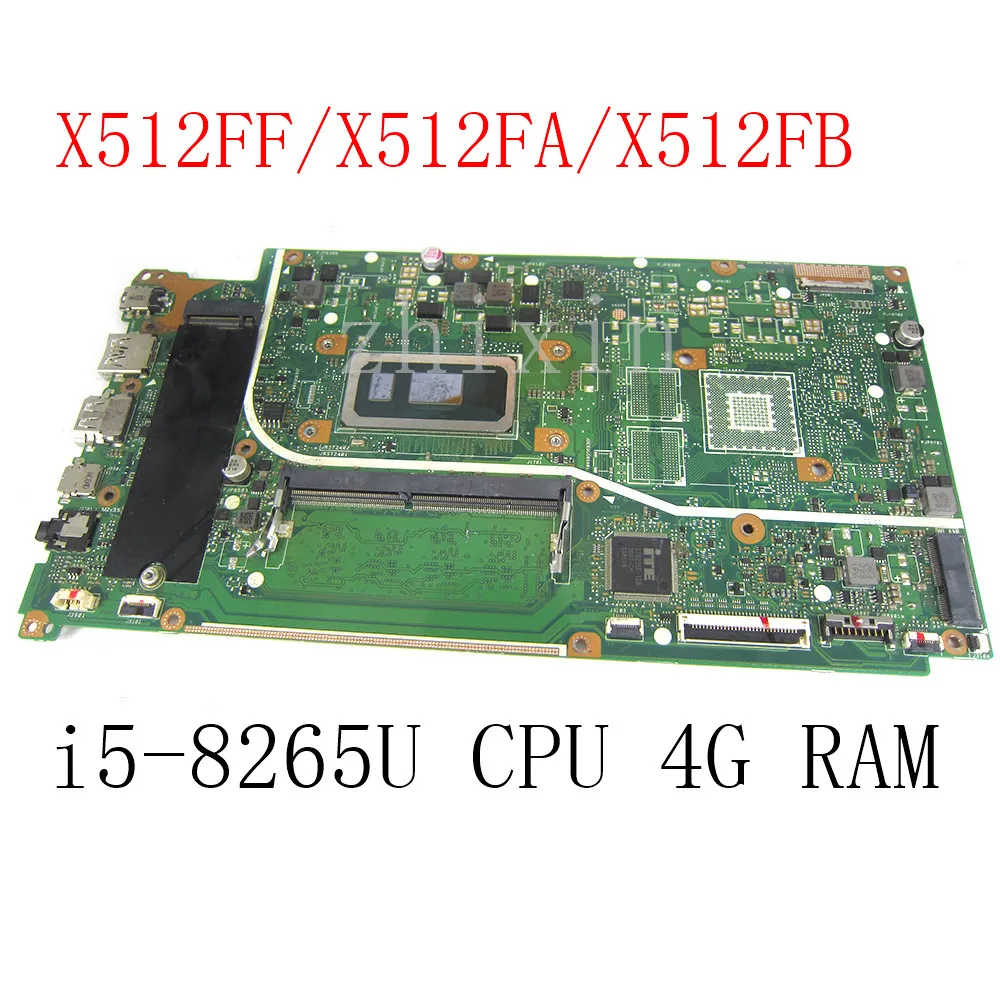 For Asus VivoBook X512FB X512FF X712FA X512FJ X512FJG Laptop Motherboard With I5-8th CPU 4GB-RAM X512FA Mainboard full test