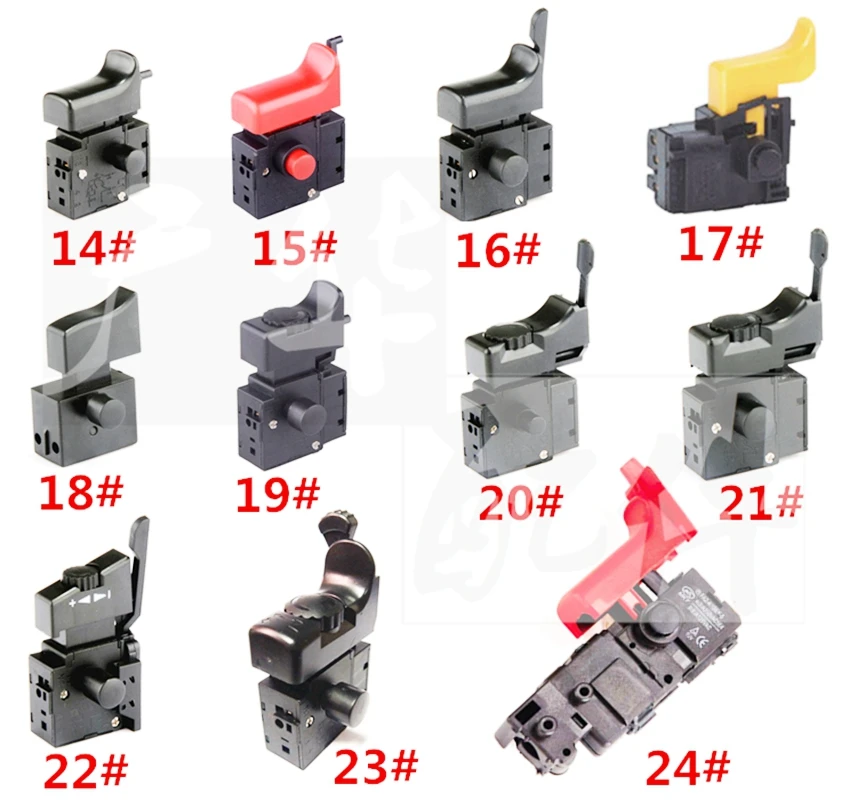 1PC strumento elettrico interruttore grilletto controllo velocità pulsante grilletto per smerigliatrice angolare martello elettrico trapano interruttore velocità blocco/sblocco