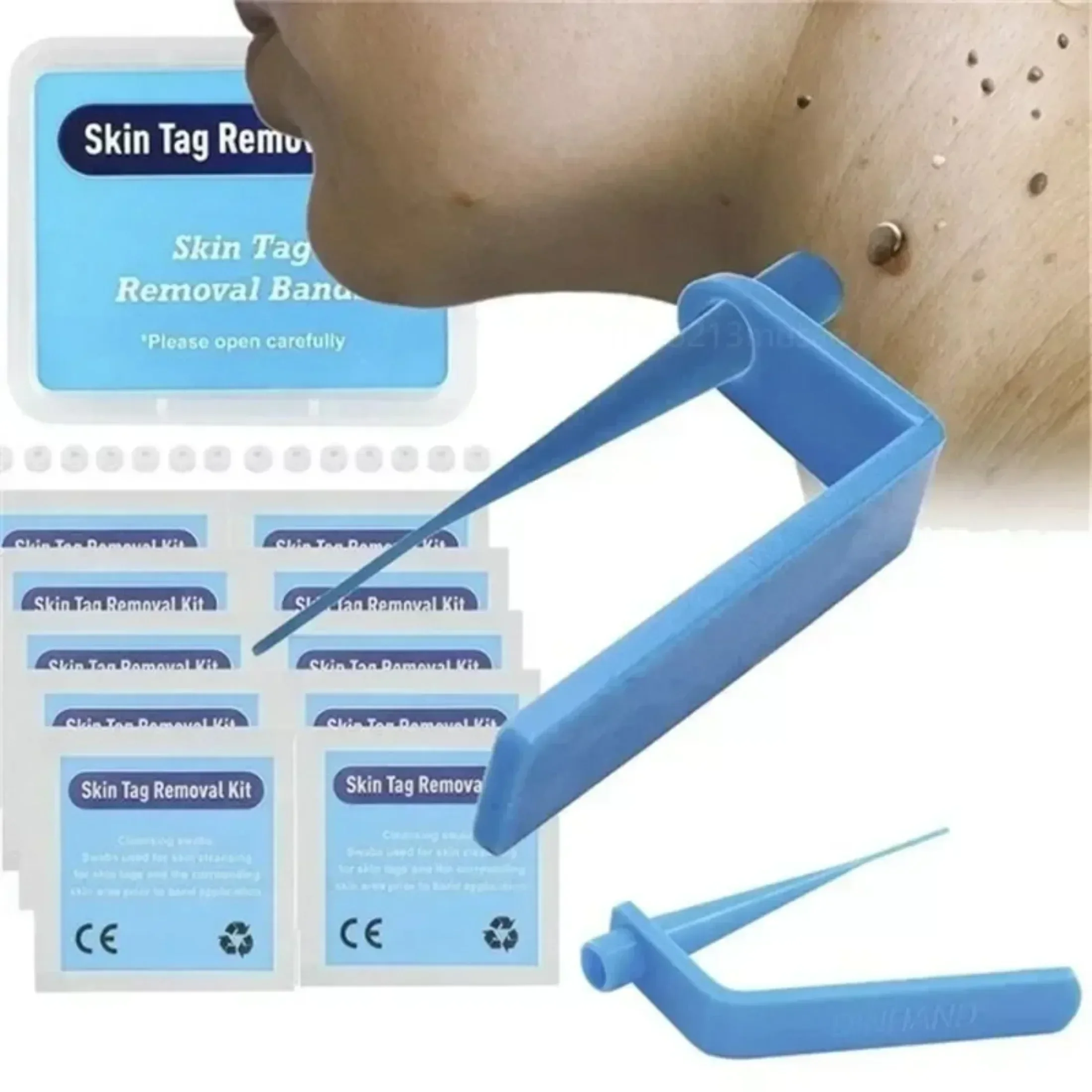 Skin Tag Removal Kit Skin Mole Wart Remover Micro Face Care Treatment Tools Set with Cleansing Swabs Beauty & Health Skincare