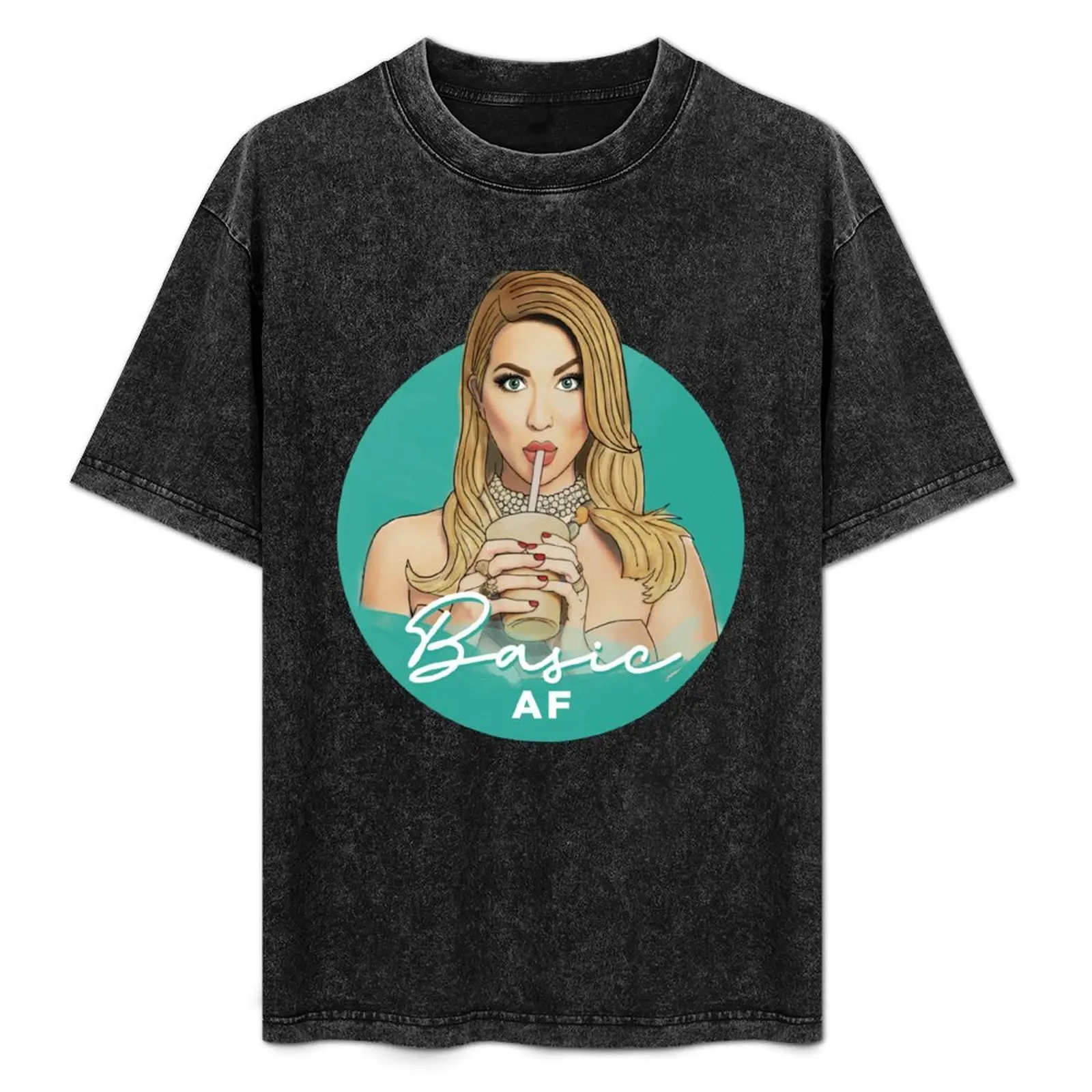 Stassi Schroeder inspired BASIC AF illustration design T-Shirt Plus Size Short Sleeve T-Shirt