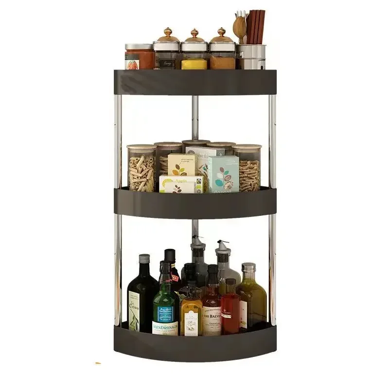 2/3 Tier Storage Shelf Large Capacity Gap Storage Rack Kitchen Bathroom Livingroom 90° Organizer Shelf Snack Cosmetic Holder