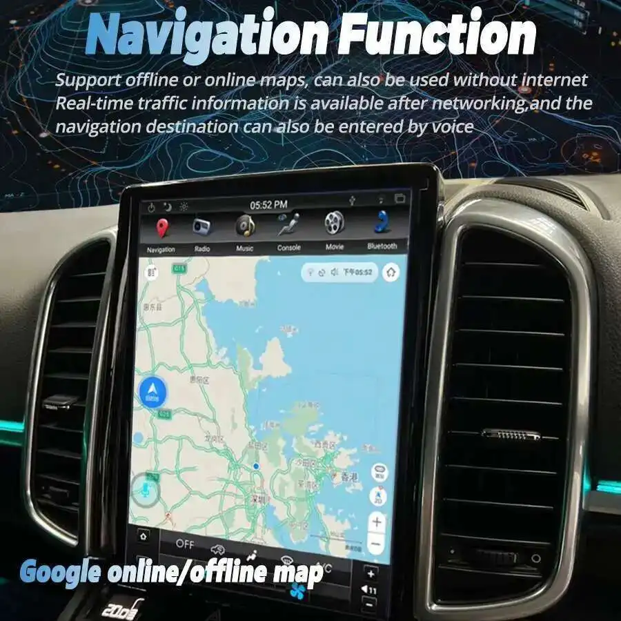 9.7inch Dashboard Portable Car Radio for for 2011-2017 PCM3.1 PCM4.0 Android15 Video Player DSP 4G WIFI Touch Screen