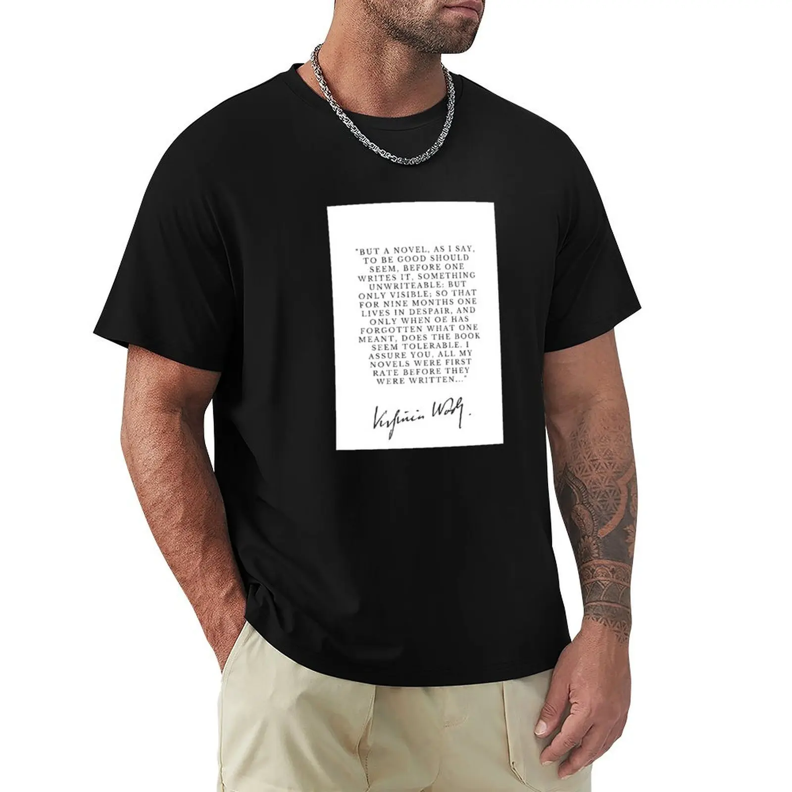 

Virginia Woolf Quote T-Shirt valentines clothes anime figures oversized t shirts for men