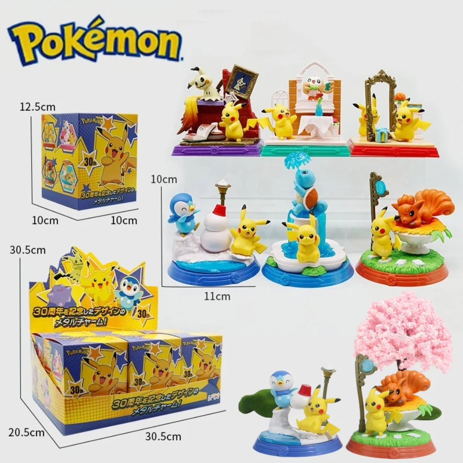 

Commemorative Edition Pok é mon Action Dolls Pikachu And Friends Series Blind Box Anime Models Desktop Decorations Toys Gifts