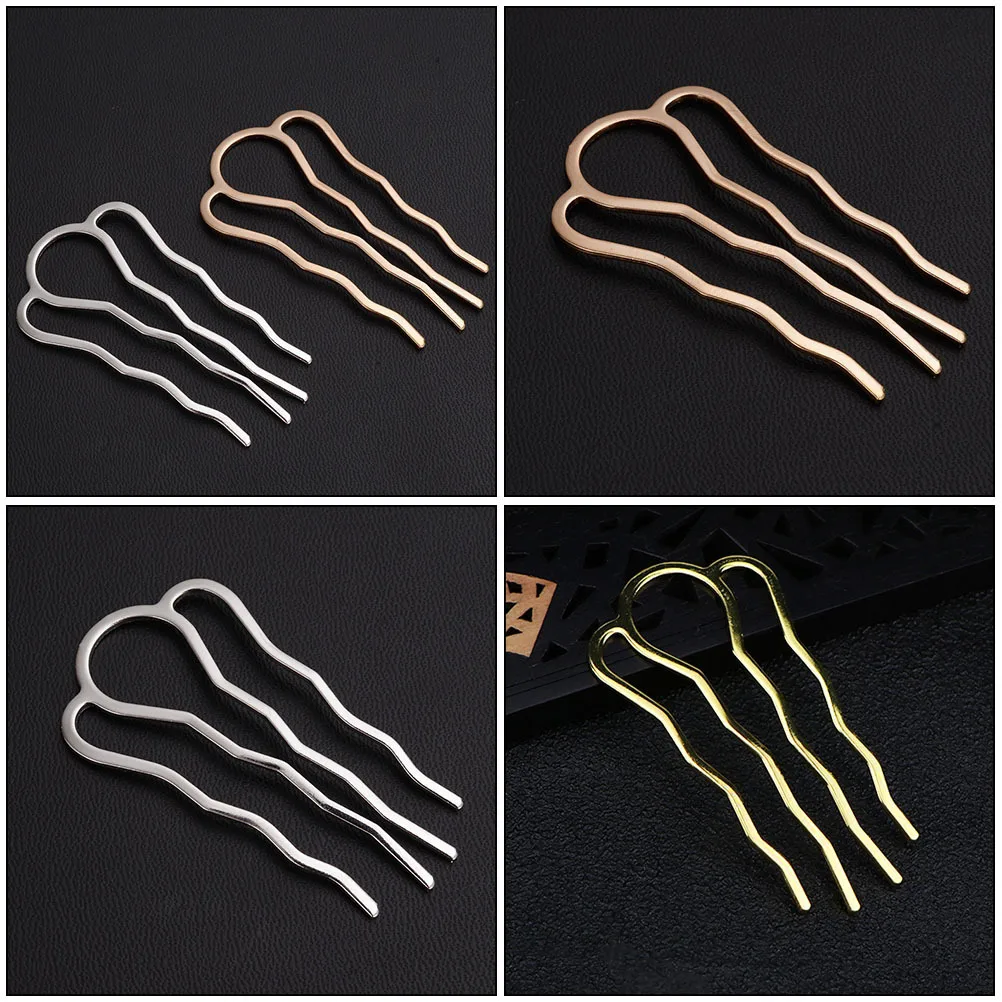 8 قطعة مشابك شعر ذاتية الصنع دبابيس شعر هانفو عتيقة للنساء إكسسوارات شعر ذهبية وفضية زخارف يدوية فنية