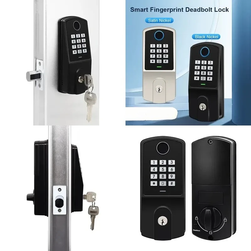 for  Digital Smart Lock Fingerprint Password Card Physical Keyboard Electronic Door Lock Free Sample