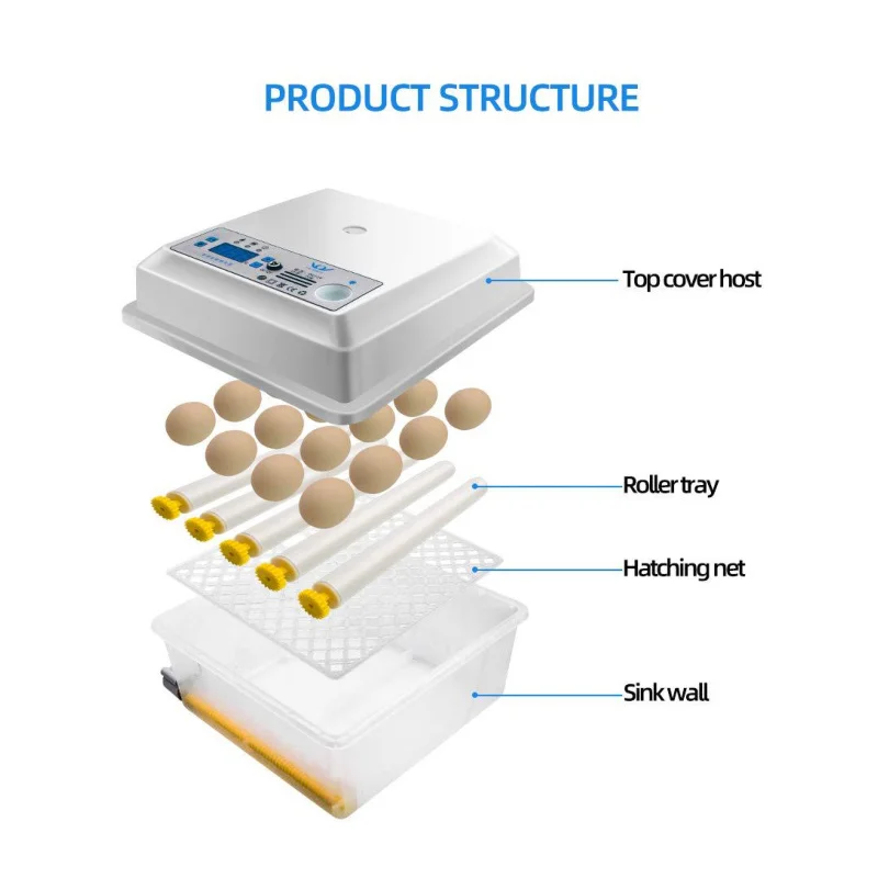 Imagem -04 - Incubadora Inteligente Automática de Ovos Incubadora Fazenda Digital Frango Ganso Codorna Brooder Egg Hatcher 16 Ovos