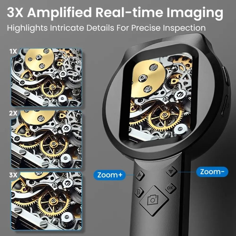 مجهر رقمي IPS 2.8 بوصة HD 1080P 2MP مجهر بصري محمول 100X تكبير مجهر علمي إلكتروني #1