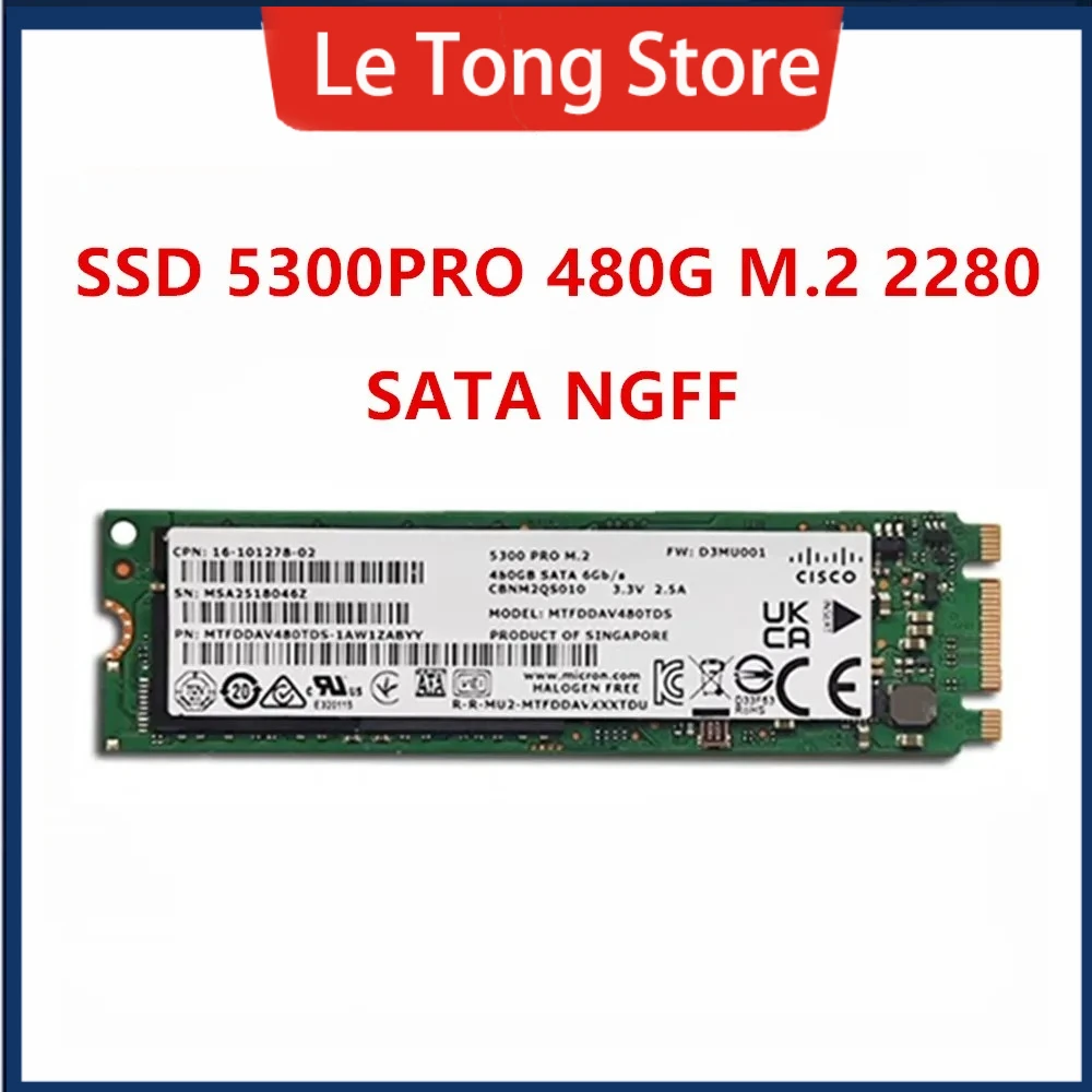 Original For Micron SSD 5300PRO 240G 480G 960G 1.92TB M.2 NGFF 2280 SATA SSD Enterprise solid state drive SSD