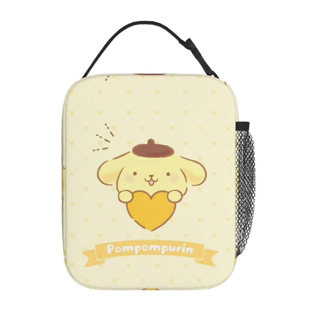 ฉนวนกระเป๋าทนความร้อนกระเป๋าใส่ข้าวกลางวัน POM Purin กล่องใส่อาหารกลางวันกล่องอาหารกลางวันสิริแบบพกพาลายการ์ตูนน่ารักสำหรับนักเรียนชายหญิงปิกนิก