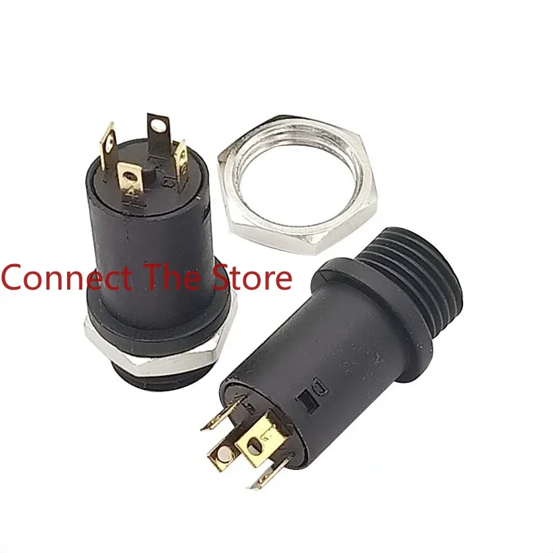 5PCS PJ-3164 4-pole Round Tube Type Nut-mounted Headphone Socket High-quality 4-segment 3.5