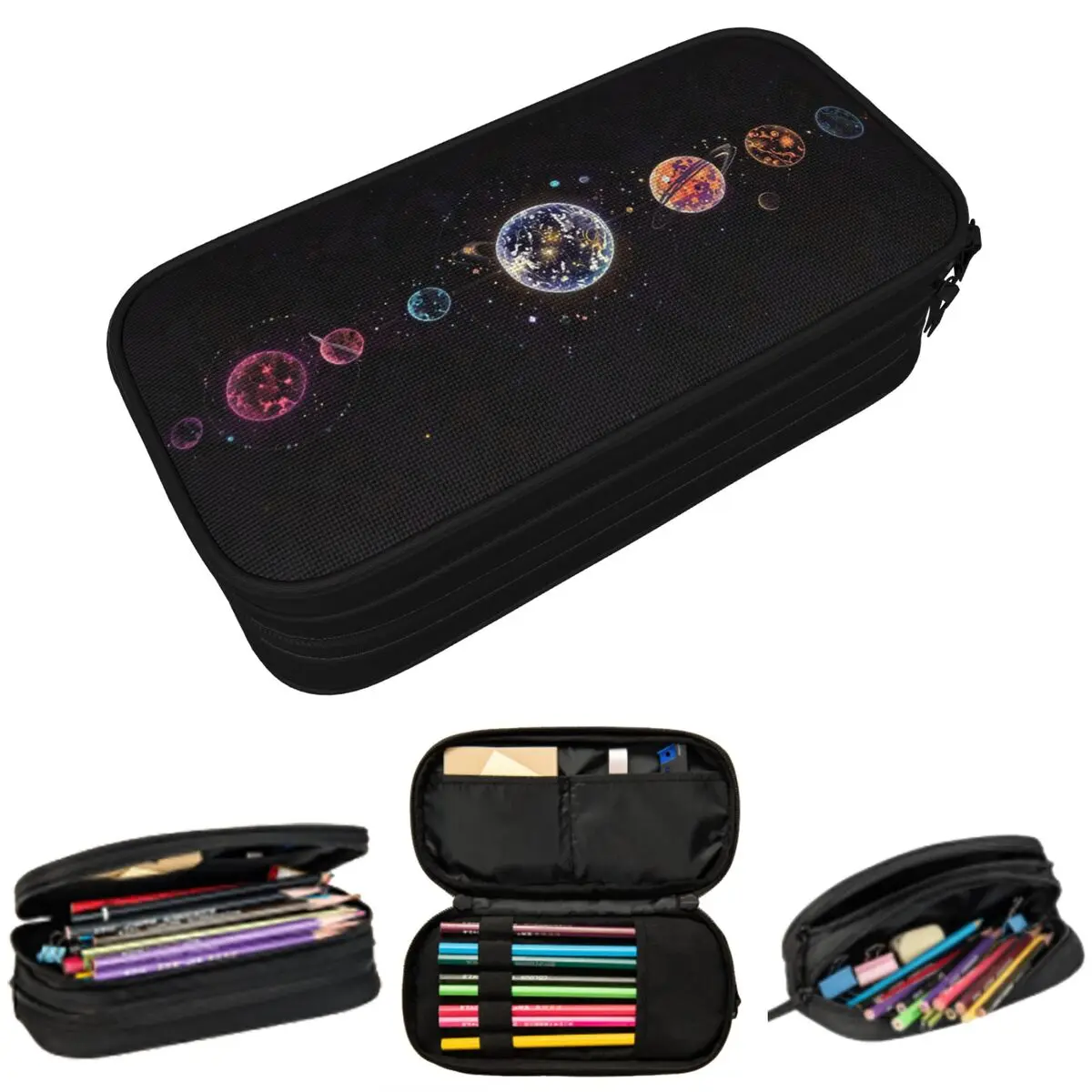 Solar System Pencil Case for Boy Girl Gifts Pen Box Pencil Bag Stationery Supplies Pen Holder Bag