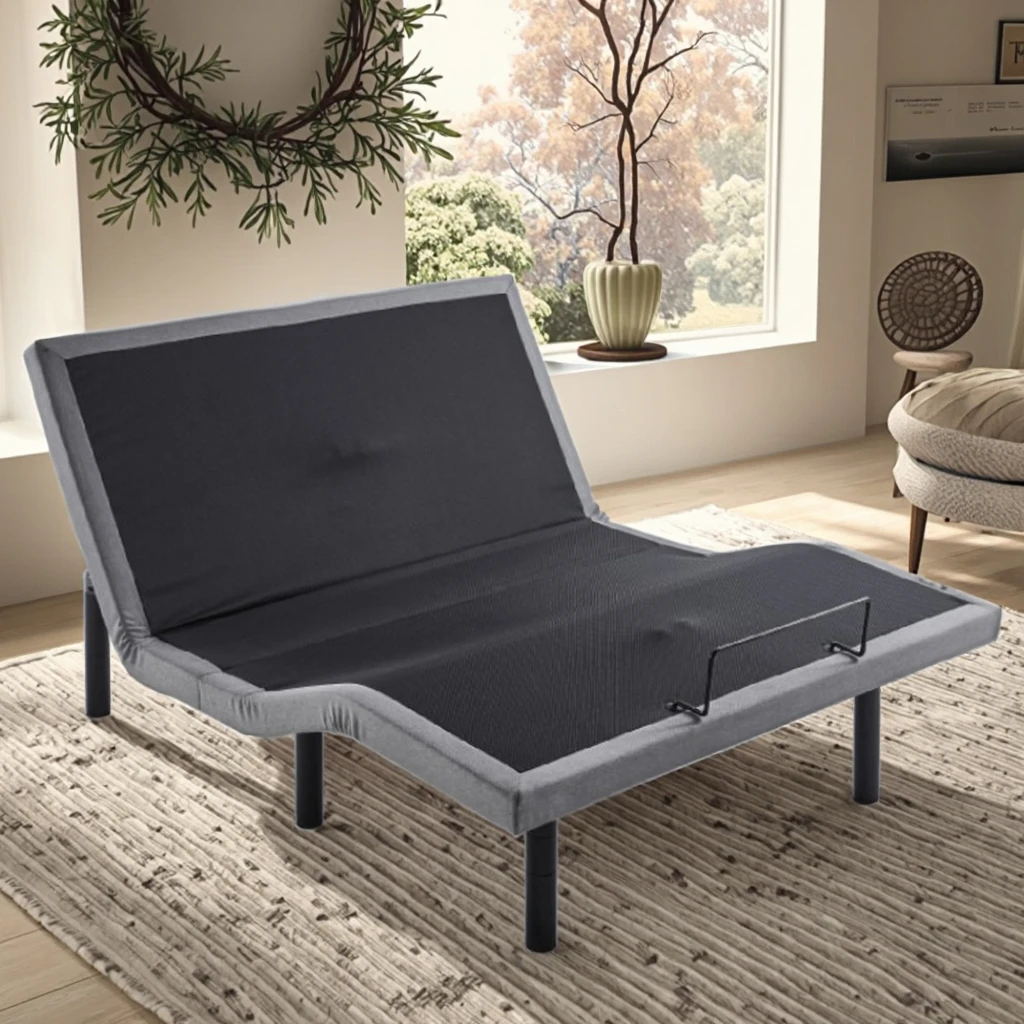 سرير كوين كهربائي للبيع بالجملة لكبار السن، حجم قابل للتخصيص، ميزات فاخرة متعددة الوظائف، تخزين معدني قابل للتحويل وقابل للطي #2