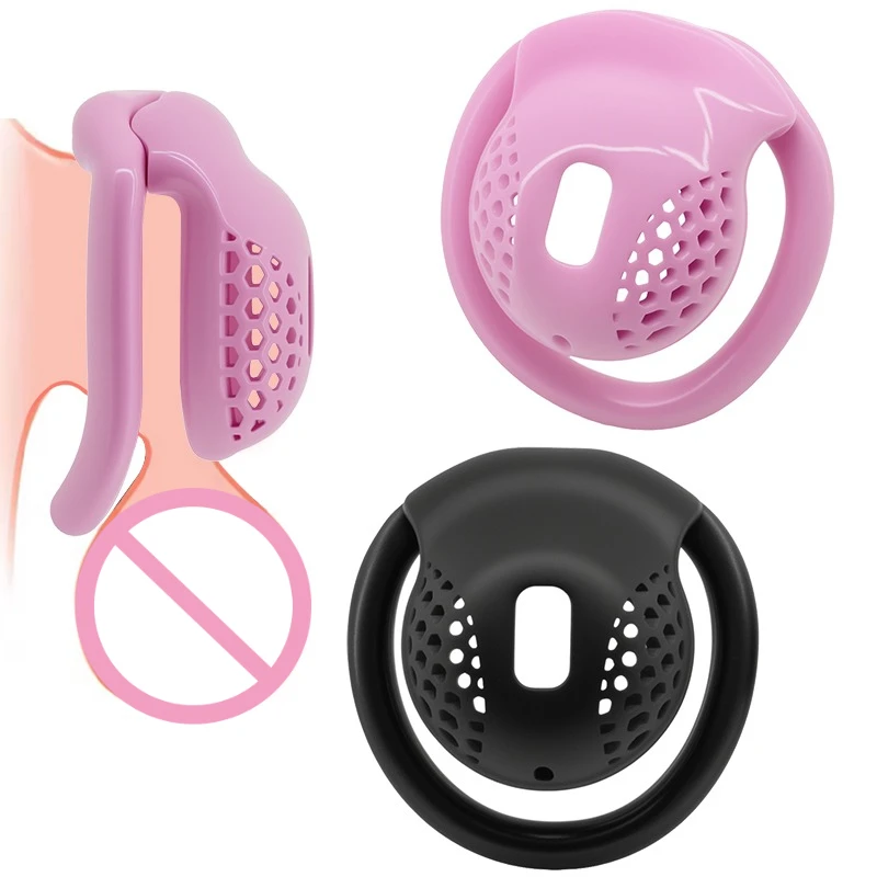 Male Honeycomb Chastity Cage Mesh Hole Recessed Hidden Cylinder Chastity Lock Sissy Ascetic Chastity Device SM Sexy Toys For Men