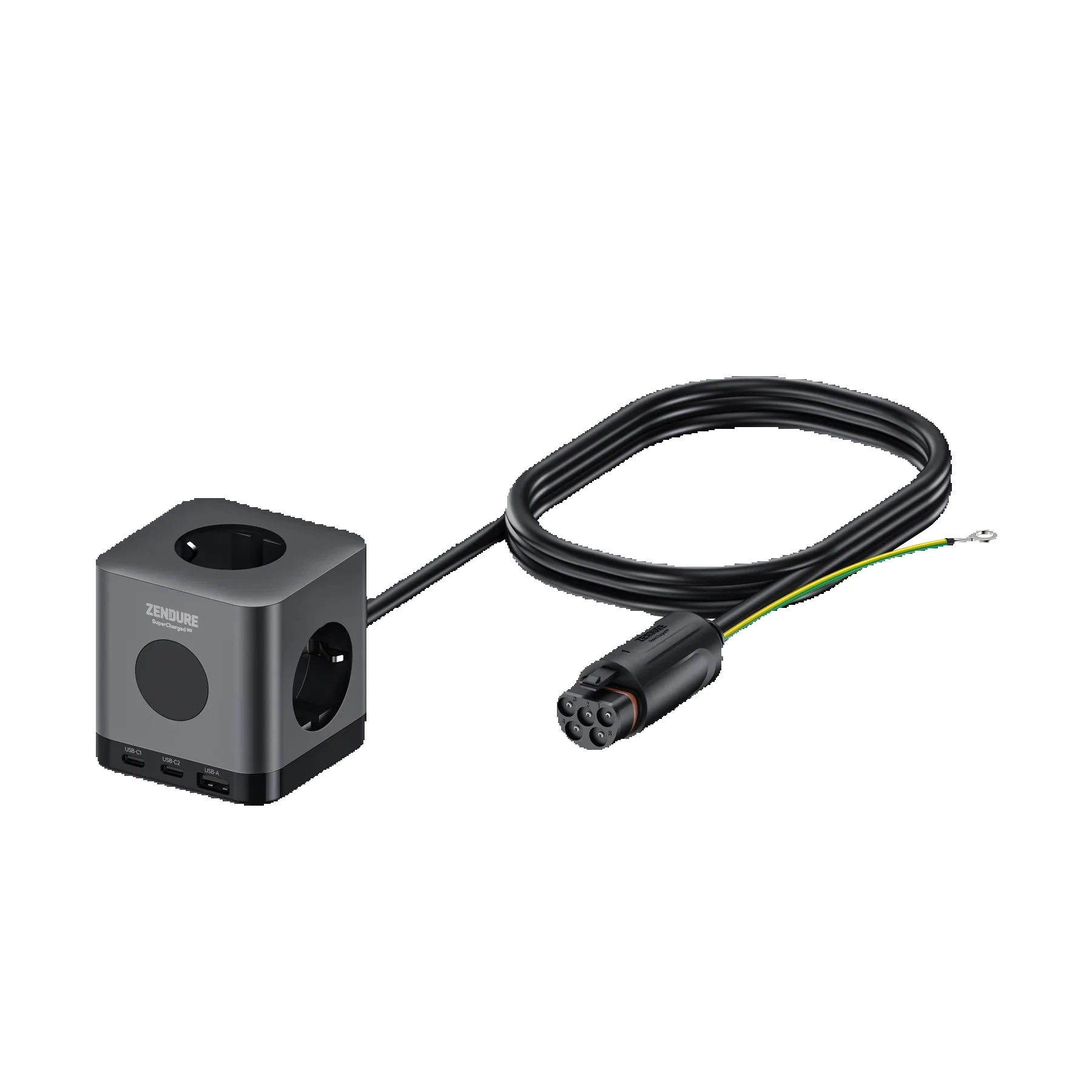 Zendure Hyper 2000 Off Grid-stroomaansluitblok voor noodstroomvoorziening met meerdere Europese standaardstopcontacten en USB-poorten, biedt - afbeelding 2