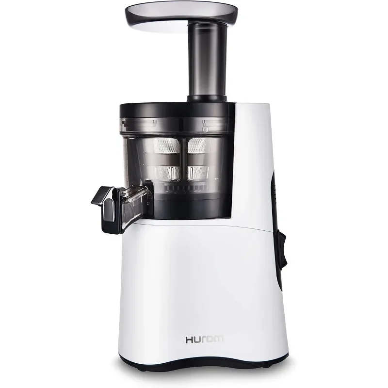 Hurom H-AA Slow Juicer, White High Yield Quiet 150 Watt Motor BPA Free 500ml (16.9oz) Chamber Slow Squeeze Quick & Easy Assembly