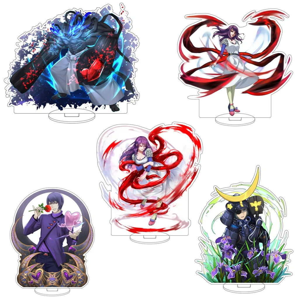 

16CM Anime Tokyo Ghoul Daimamoru hachiun Tsukiyama Shuu Kirishima Tōka Kamishiro Rize Cos Acrylic Figure Stand Ornaments Gifts