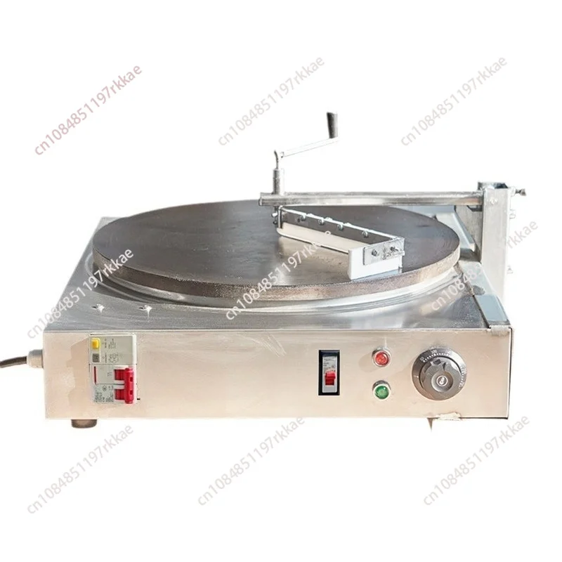 Semi-Automatic Crepe Maker Machine Easy to Operate Stainless Steel Pancake Griddle for Street Food Vendor Home Kitchen Use