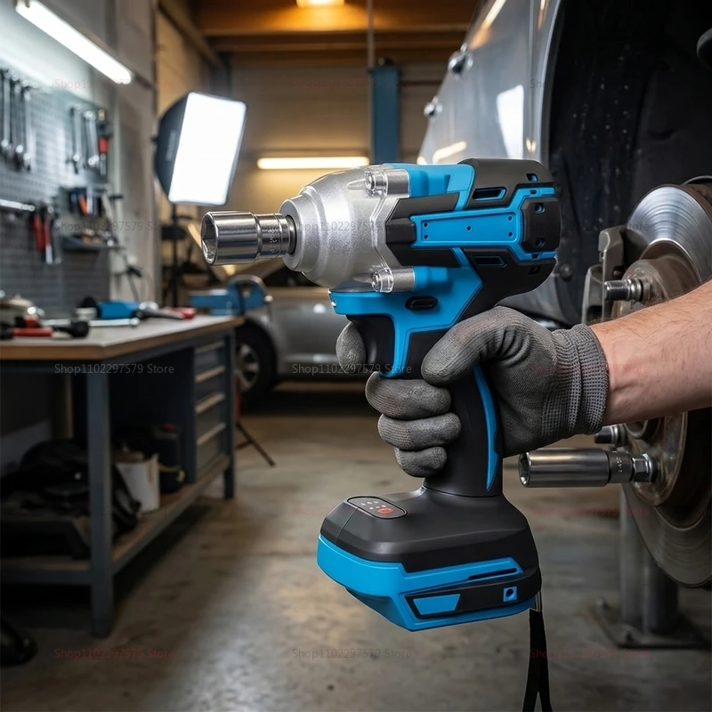 

Cordless Electric Impact Wrench Brushless Hand Drill Power Tool for Automotive Construction Repair DIY Home Use (No Battery)