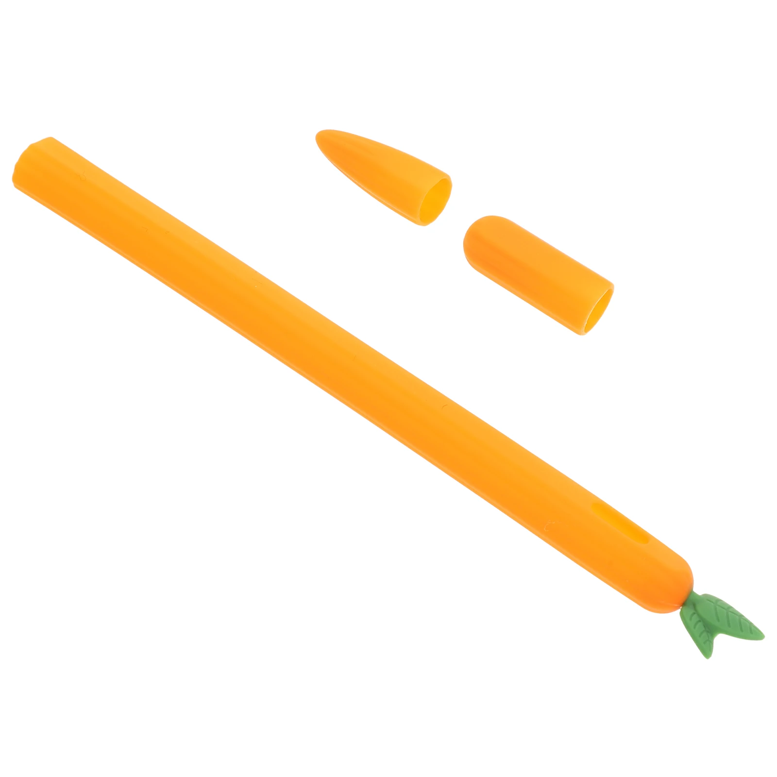 

Silicone Pencil Sleeve Stylus Cover Decorative Pen Case Non Slip Grip Long Service Cute Carrot Reliable