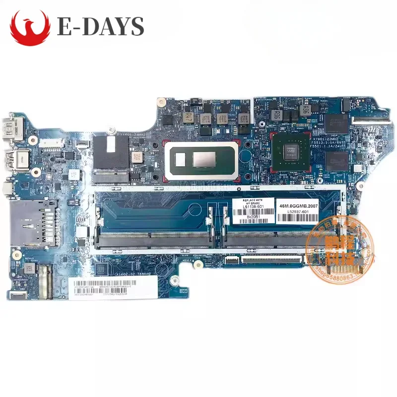 High QualityFor HP Pavilion X360 14-DH 14M-DH Laptop Motherboard 18742-1 Mainboard With I3 I5 I7 8th/10th Gen CPU DIS DDR4 100%