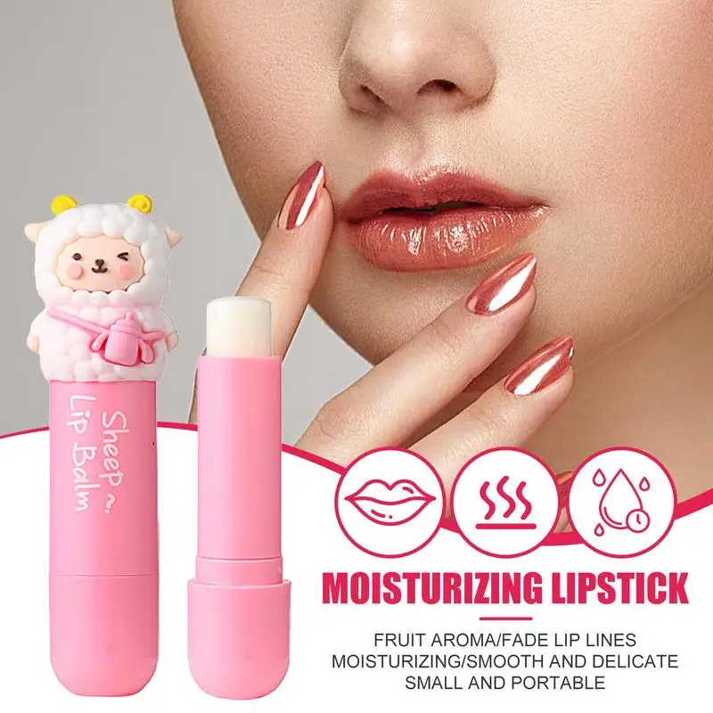 Scented Chapstick Sheep Design Chapstick Lip Balm Hydrating Lip Care Products Lip Smackers For Kids Men Women Dry Lips Reduces