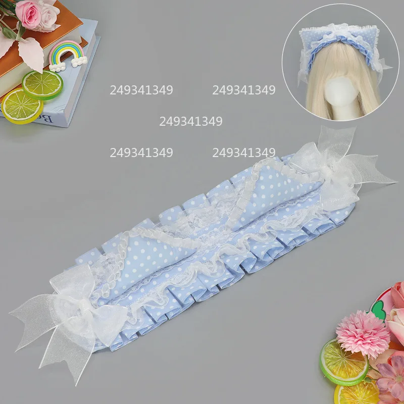 Bandeau oreilles de chat à volants en dentelle, bandeau de Cosplay, bande dessinée, spectacle sur scène, couvre-chef pour fille, jolis accessoires de Costume Lolita