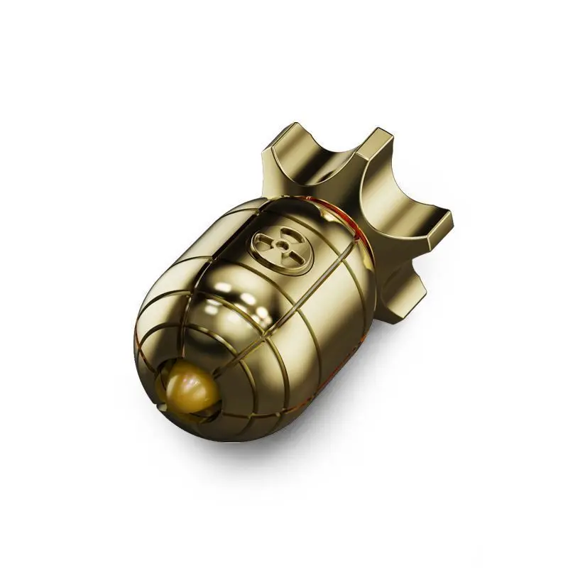 Creative Missile Model Fidget Spinner Keychain, Portable Pop-up Bullet Decompression Toy, Novelty Bag Pendant Gift for Teens