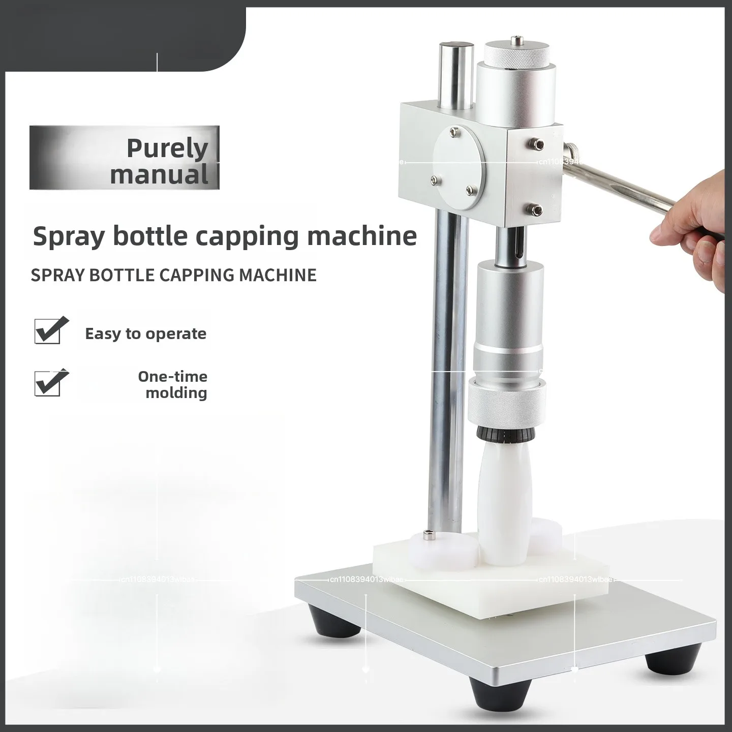 Commercial Perfume Bottle Sealing Machine Manual Metal Cap Press Capping Machine Crimper Sealer