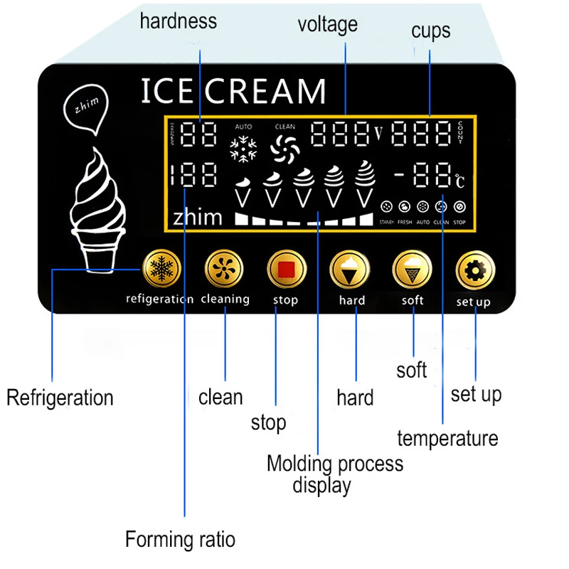 Ice Cream Machine Commercial Automatic Stall Desktop Small Desktop Ice Cream Machine