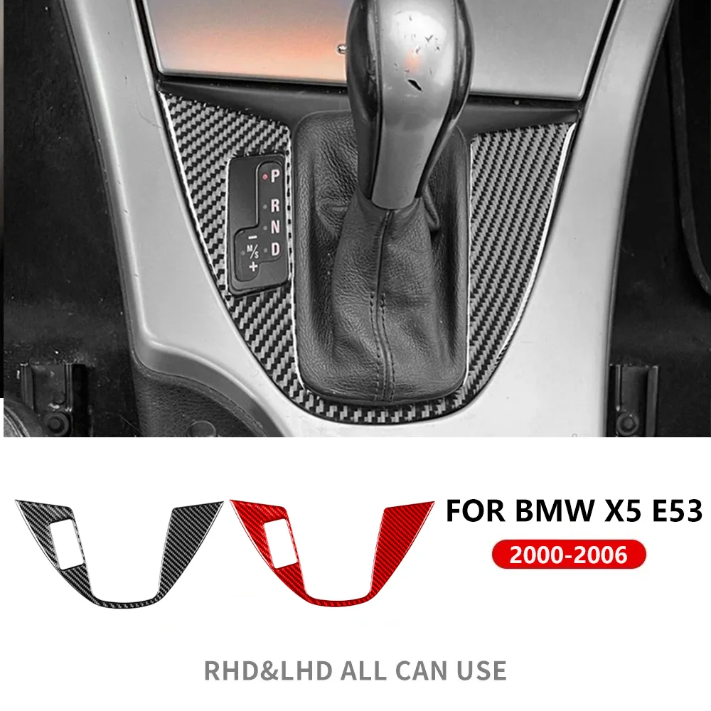 

Накладка из настоящего мягкого карбона для BMW X5 E53 2000-2006: накладка на панель переключения передач, наклейки для интерьера, аксессуары