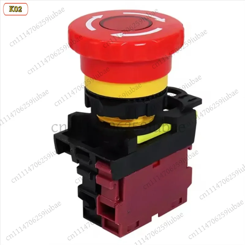 BK Emergency 22mm LA36M Red Mushroom Head E‑Stop Push Button Switch 1NC Lockable For Industrial Machine On‑Off Control