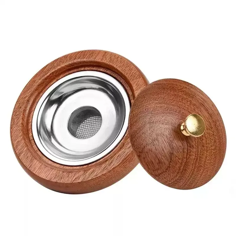 Solid Wood Cocktail Smoker Lid Whiskey Drink Smoke Infuser Cover Bar Cocktail Smoke Maker for Home Bar Bartender Tool