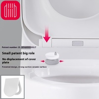 Diiib Toilet Cover Replacement Thickened Induction Night Light Cleaning Stool Mute Household Bathroom Seat with Bidet Washing