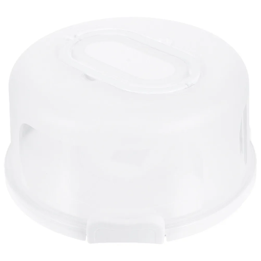 

Reusable PP Clear Cake Carrier Box with Handle and Lid Portable Round Cake Storage Box for Bakery Desserts Cookies Pies Bread