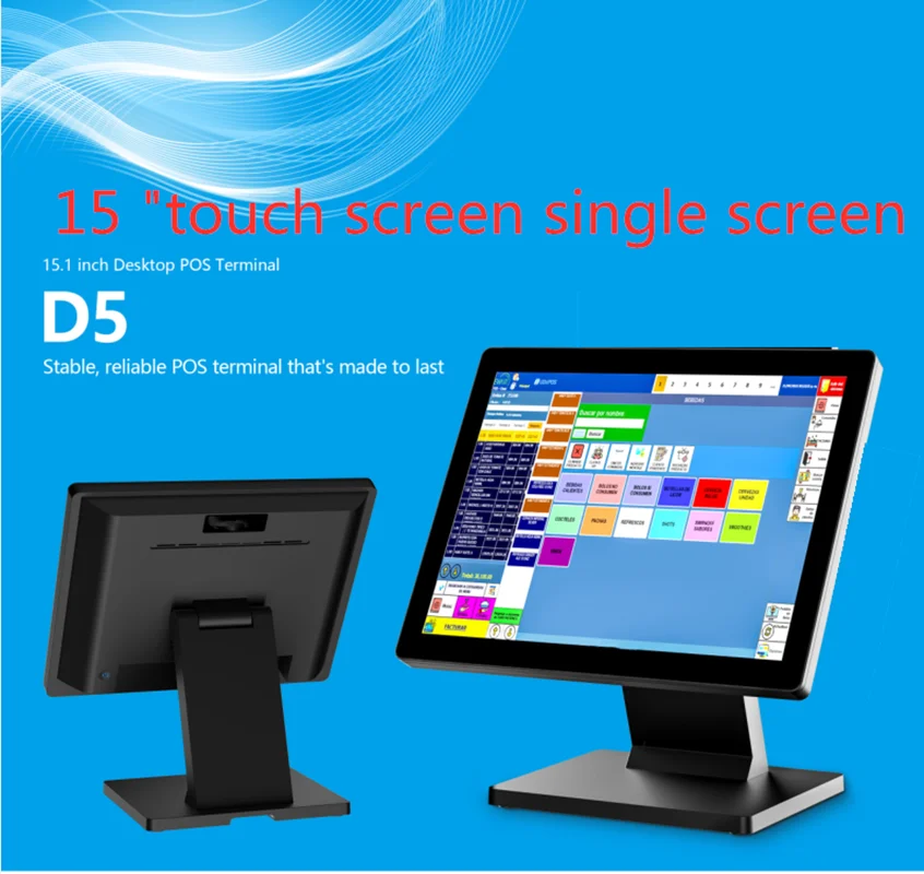

Factory Fast Core NEW 15"Touch Single Screen Pos Terminals for Retail Ordering and Cash Register Machine CPU i5 4gen Win10 Pro