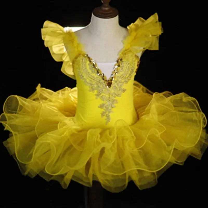 

Girls Ballet Tutu Dress Swan Costume Soft Tulle Kids Dance Recital Outfit