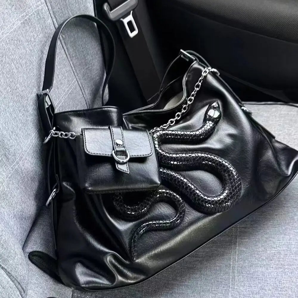 

Original Niche Design Brand New Personality Snake Pattern Handbag Women's Cross-body Tote Bag Сумка Женская Hot Sale