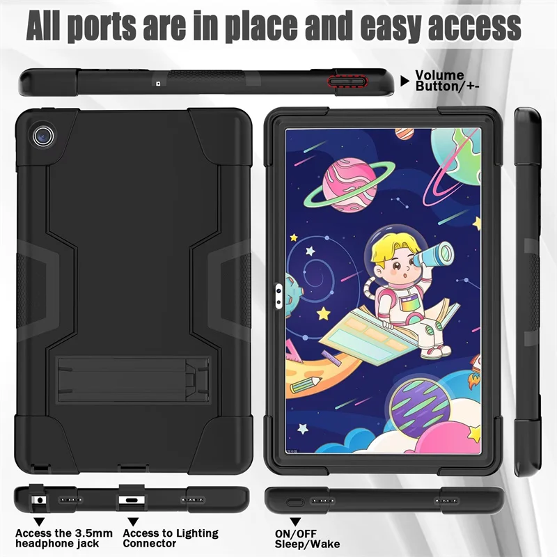 For Lenovo Tab M10 Plus 3rd Gen Xiaoxin Pad 10.6 inch 2022 TB-125FU TB-128FU Case Kids Silicone PC Armor Stand Shockproof Cover