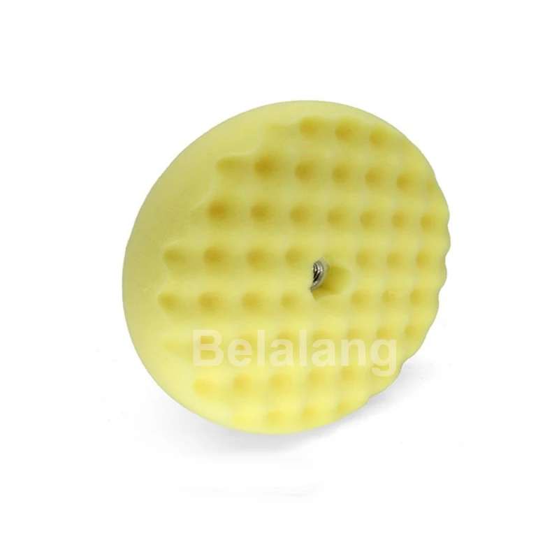 

8inch Double-sided Waffle Face Foam Polishing Pad-Medium Yellow