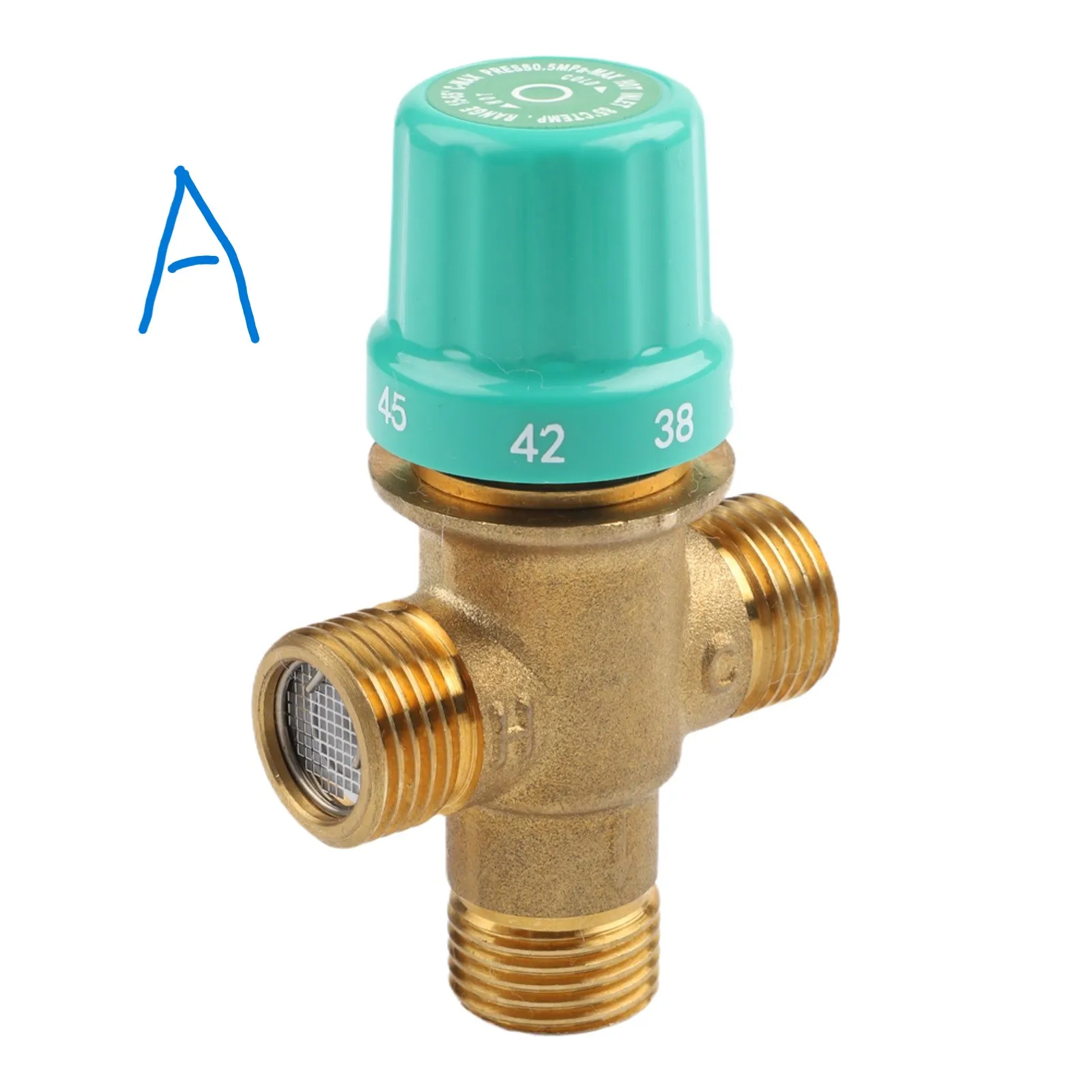 1pc Adjustable Thermostatic Mixing Valve 1/2 Inch Interface Copper Temperature Control Valve For Plumbing Systems Heating System