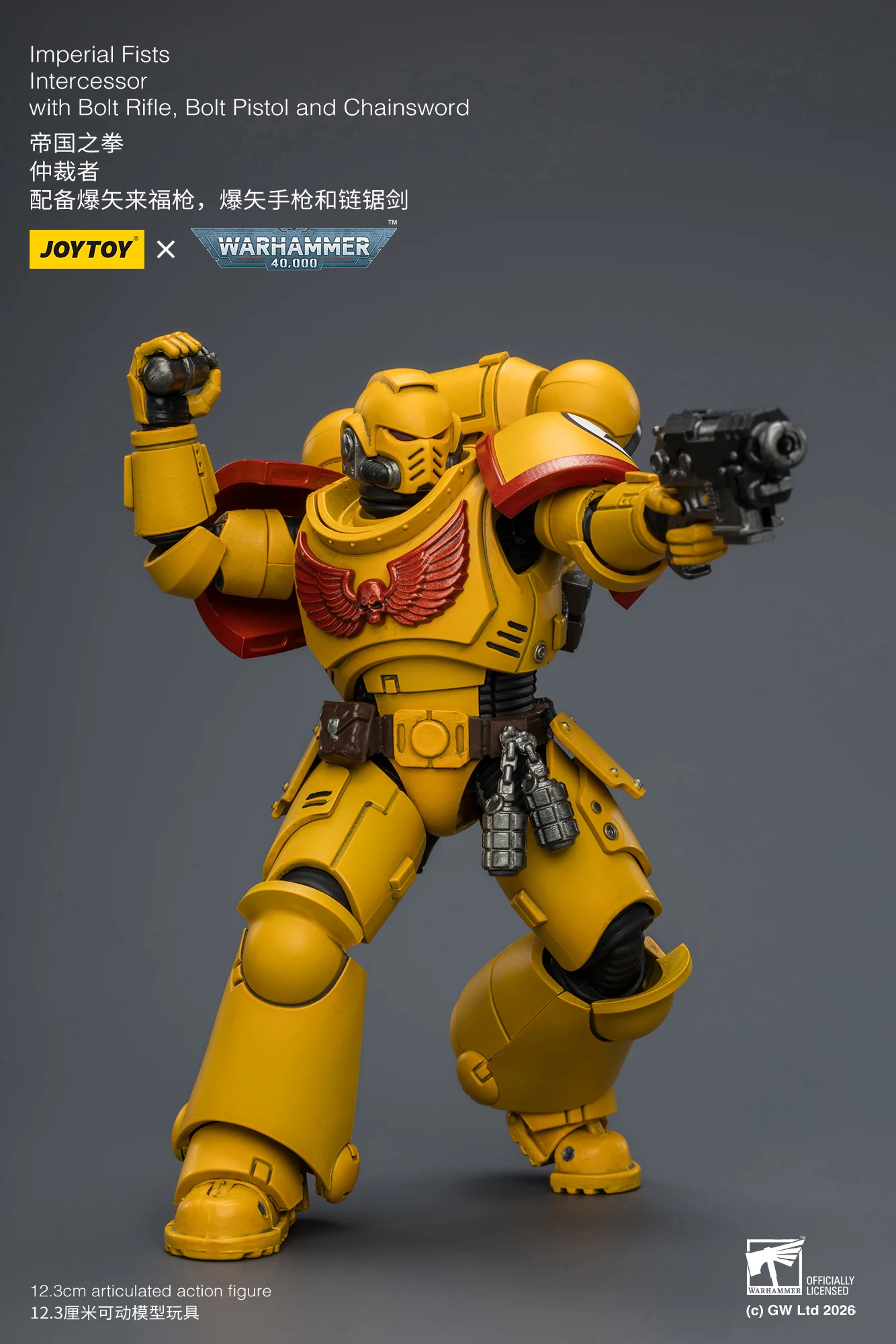 1/18 JOYTOY Actionfigur 40K Ultramarines Imperial Fists Blood Angels Intercessor Anime-Modell Sammlerstück – Detail 12
