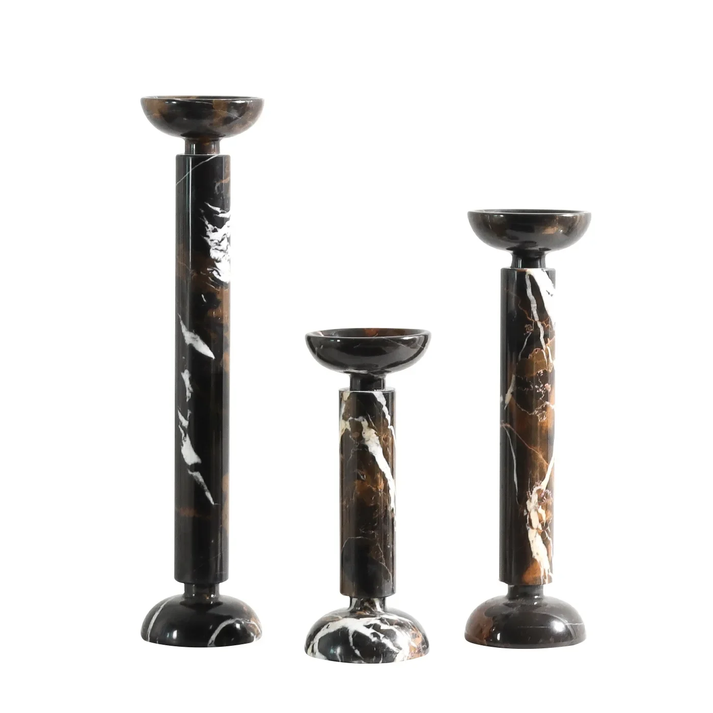 Modern light luxury marble candlestick home dining table candlestick decorative candlestick ornament with decorative ornament